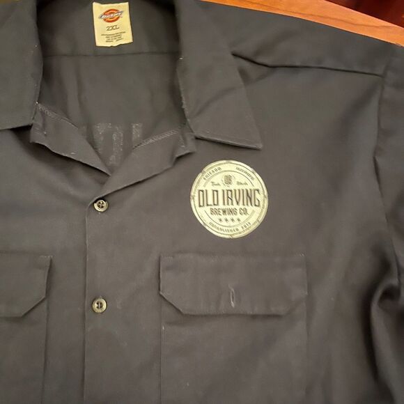 Dickies Old Irving Brewing Company Button Down Shirt SHAMLESS "LIP" 2XL LIKE NEW - Picture 5 of 11